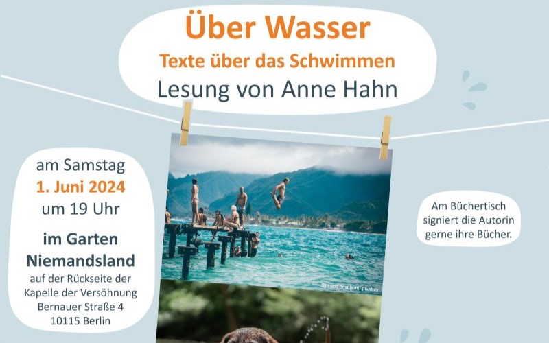 Lesung von Anne Hahn: Über Wasser. Texte über das Schwimmen